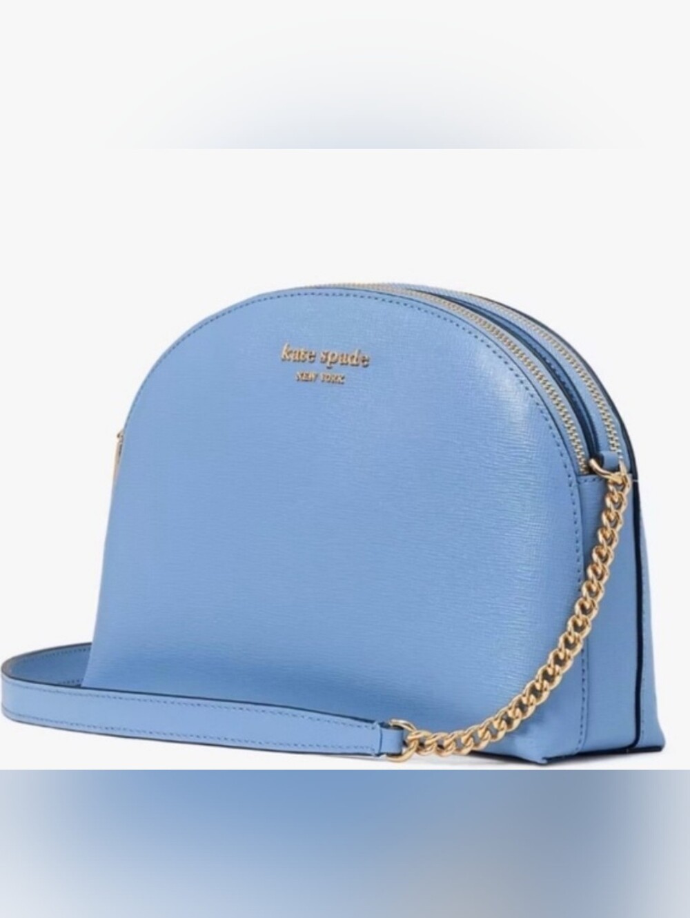 kate spade Powder Blue Dome Crossbody with Gold-Tone Accents
